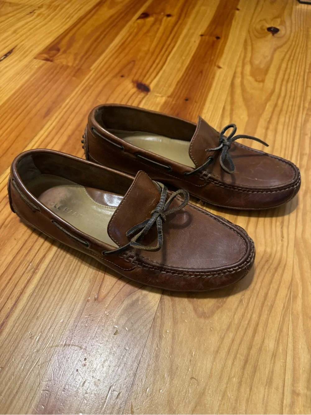 Cole Haan Grant Canoe Driver Moccasins Leather Shoes C12125 Men's Size 9.5 M